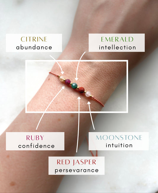 Career Bloom Bracelet | Crystal Talisman for a Girl Boss