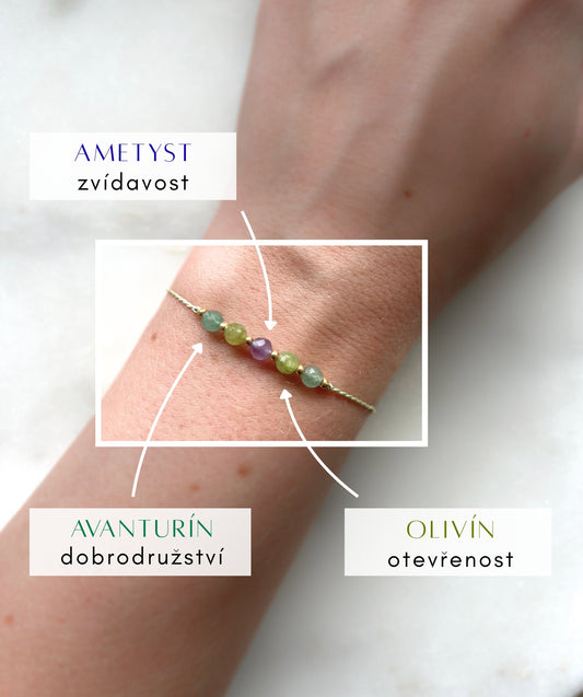 Minerální Náramek Cestovatelka | Osobní Cestovní Talisman