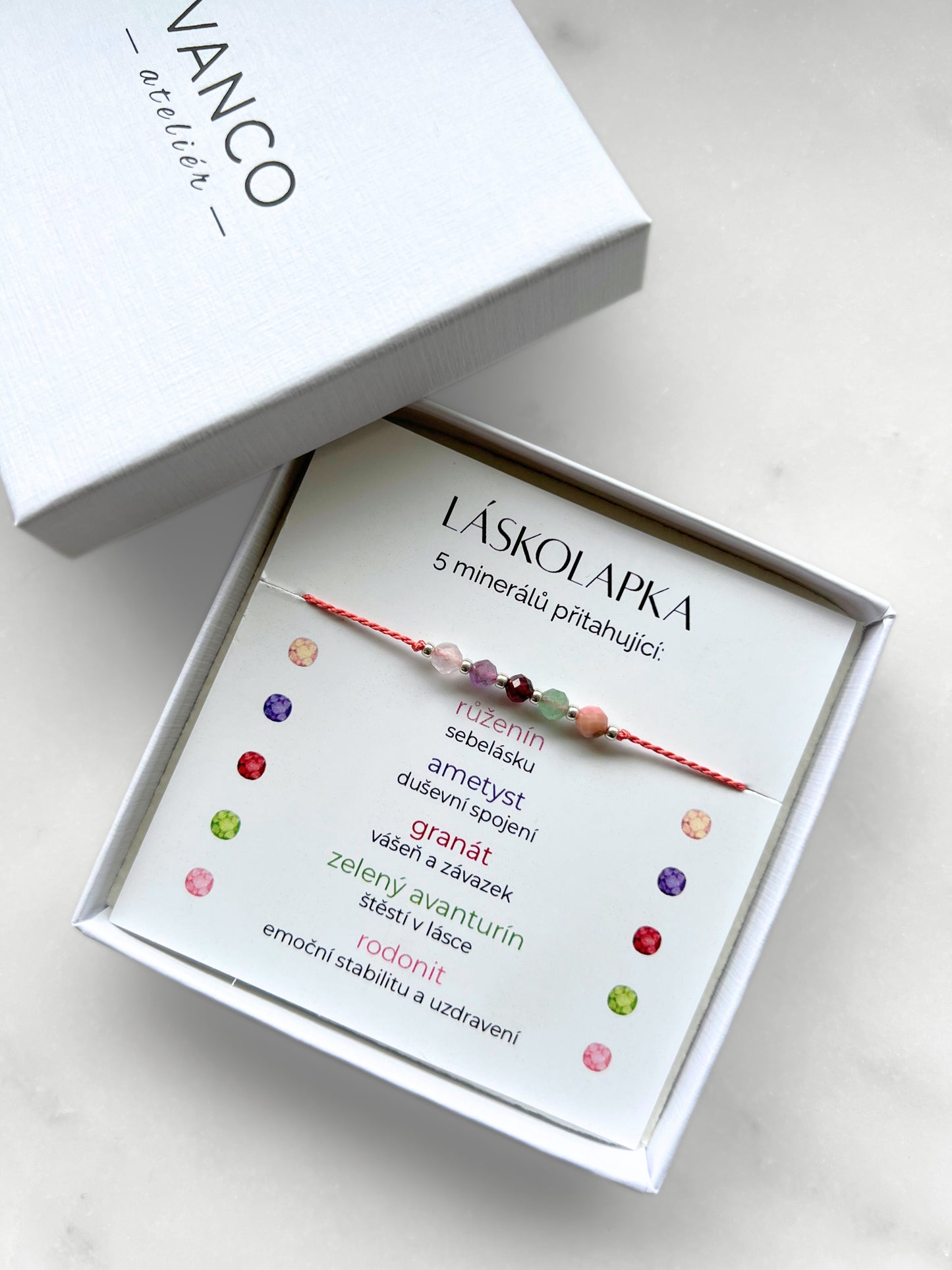 Láskolapka Bracelet | Manifestation Mineral Bracelet