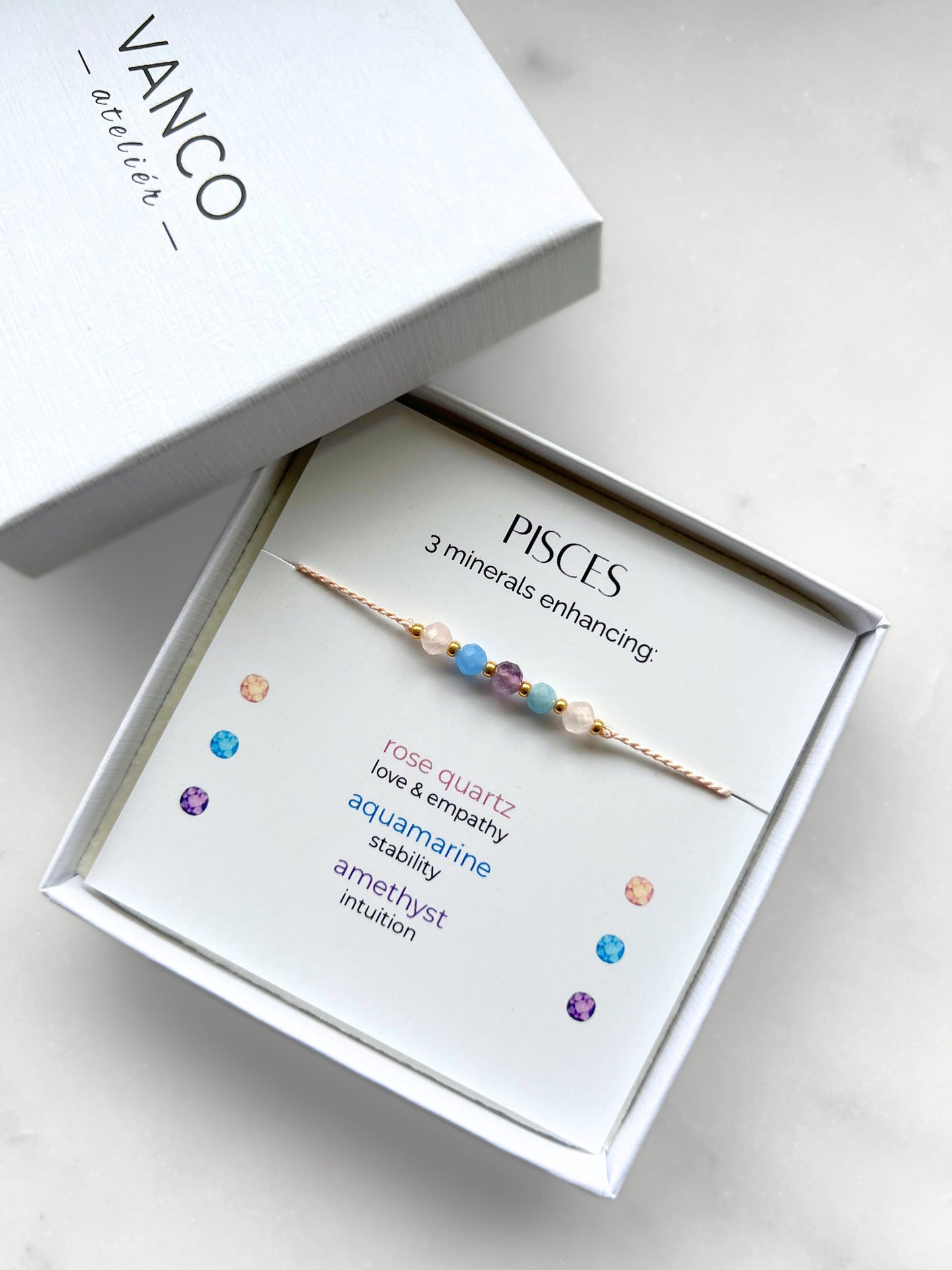 Pisces Zodiac Bracelet | Crystal Talisman