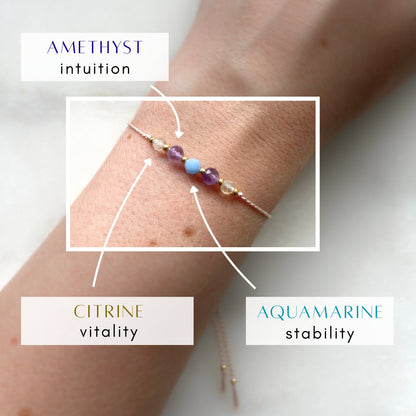 Aries Zodiac Bracelet | Minimalist Crystal Bracelet
