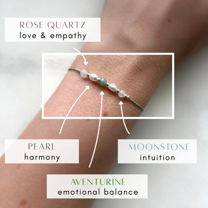 Cancer Zodiac Bracelet | Minimalist Crystal Bracelet