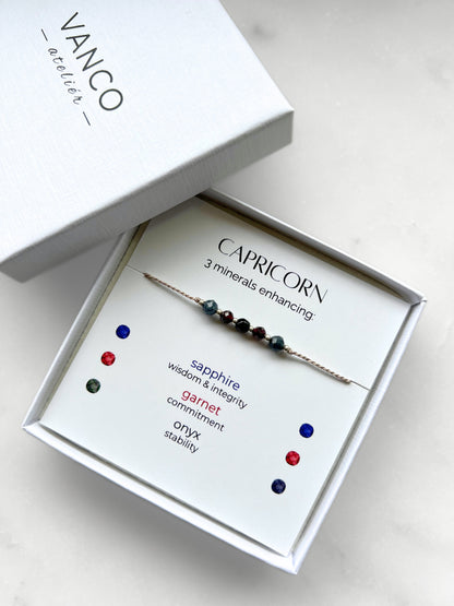 Capricorn Zodiac Bracelet | Elegant Crystal Talisman