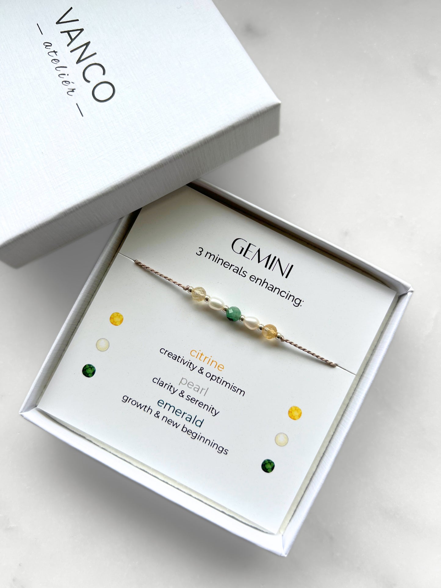 Gemini Bracelet | Dainty Crystal Bracelet