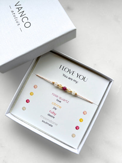 I Love You Bracelet | Anniversary Valentine's Gift