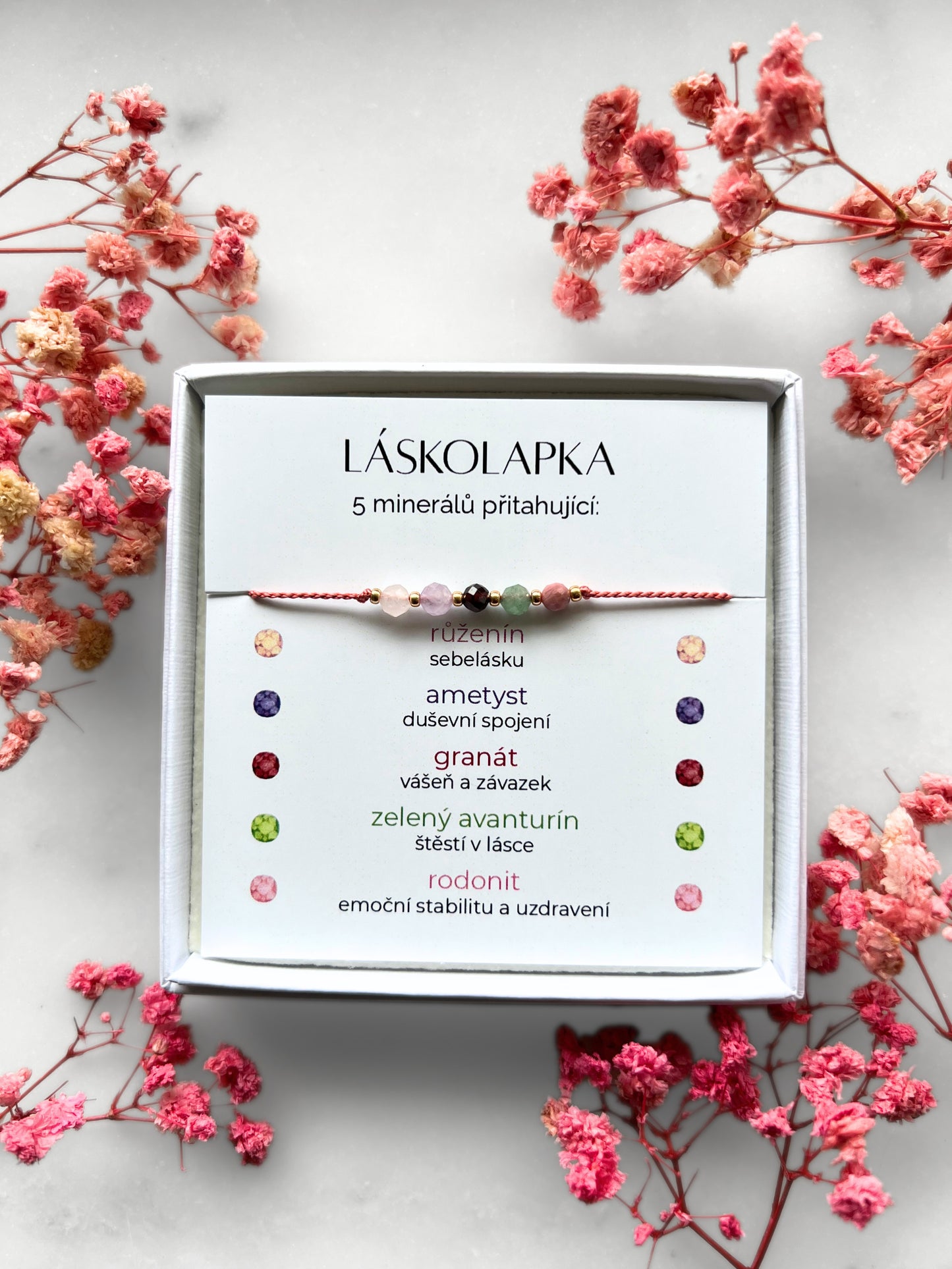 Láskolapka Bracelet | Manifestation Mineral Bracelet
