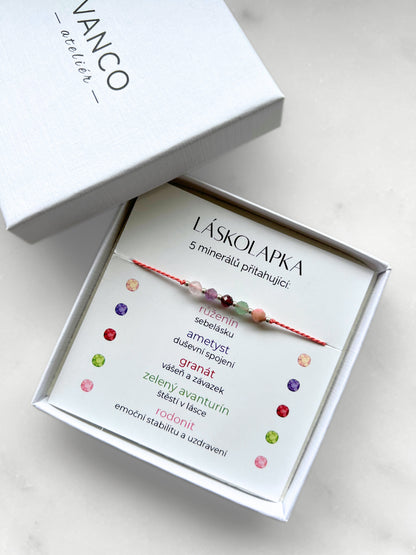 Láskolapka Bracelet | Manifestation Mineral Bracelet