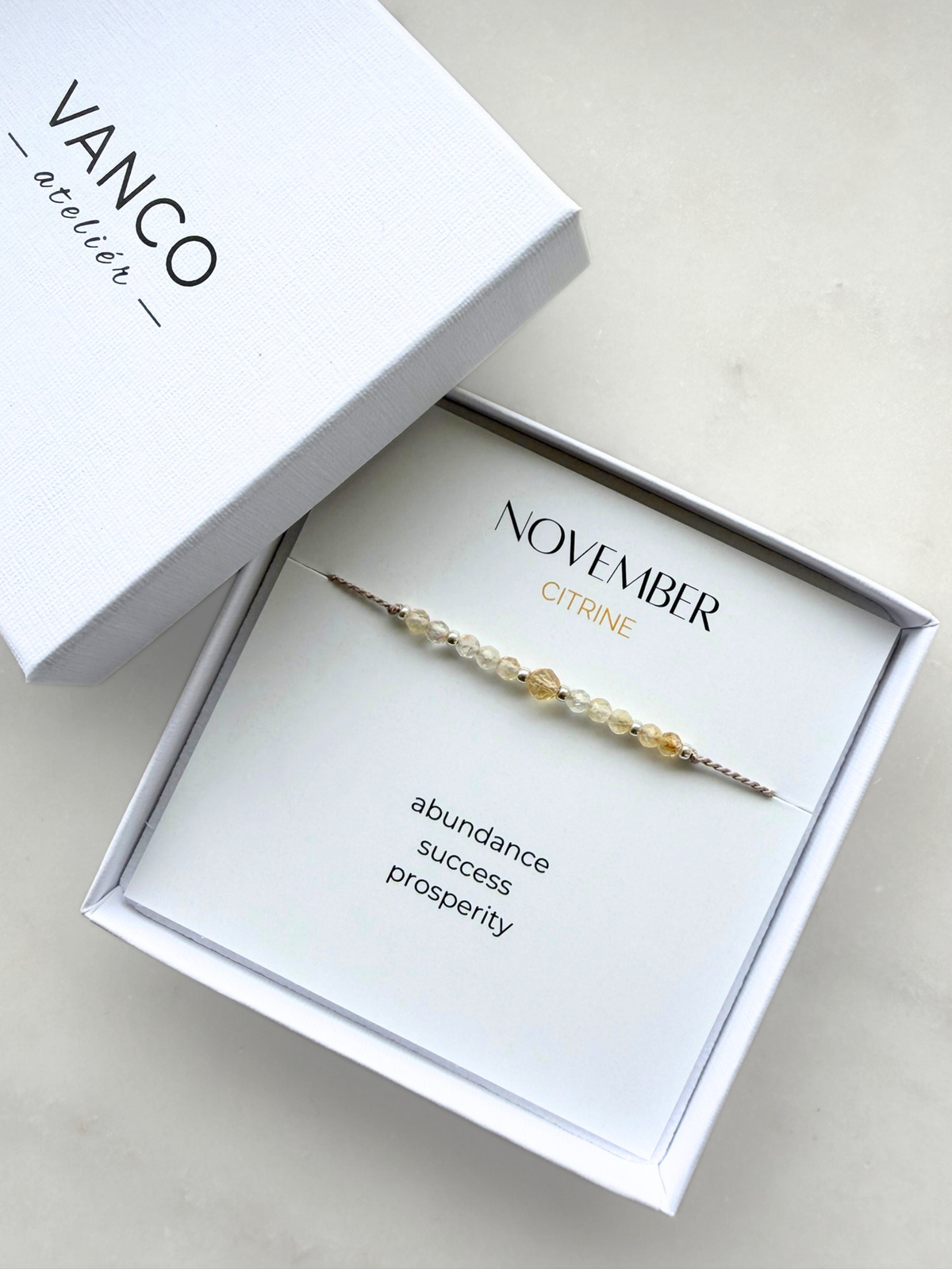 November birthstone bracelet | Citrine bracelet | Minimalist style