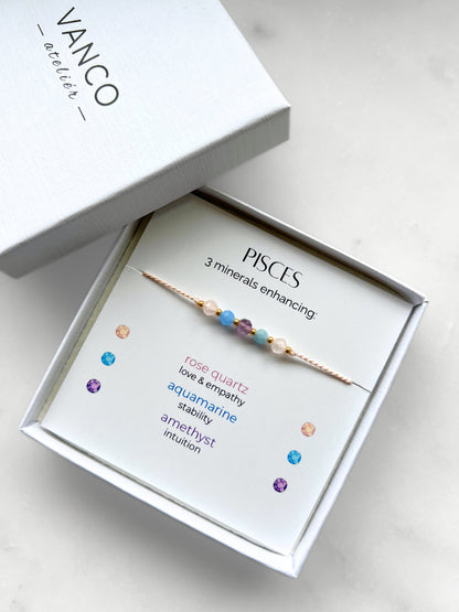 Fische Sternzeichen Armband | Kristall-Talisman